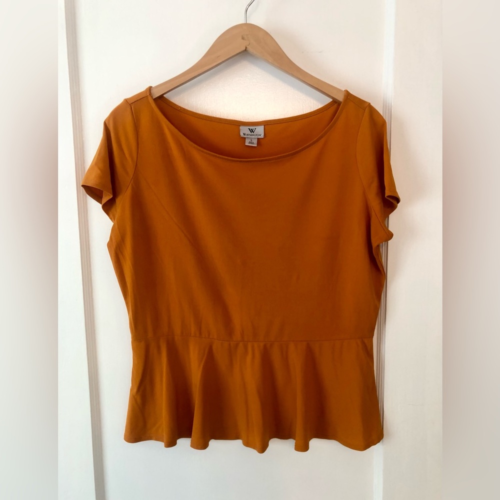 Orange Spandex Blend Top